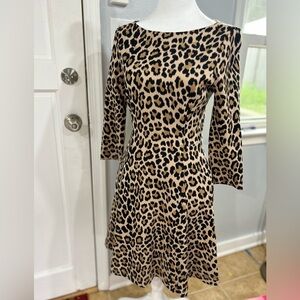 Kate Spade New York Leopard Print Fit & Flare Dress –‎ Size 2